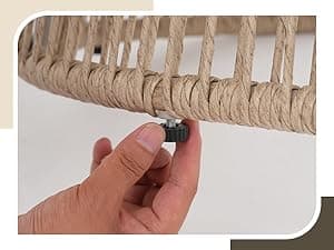 SUNSITT Patio Chairs Set of 4, Woven Wicker Outdoor Dining Chair w/Weather-Resistant Cushions, Modern Bistro Chairs Set of 4 w/Curved Armrest Beige for Garden Balcony Backyard