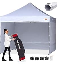 ABCCANOPY Easy Pop Up Canopy Tent with Sidewalls 10x10 Commercial -Series, White