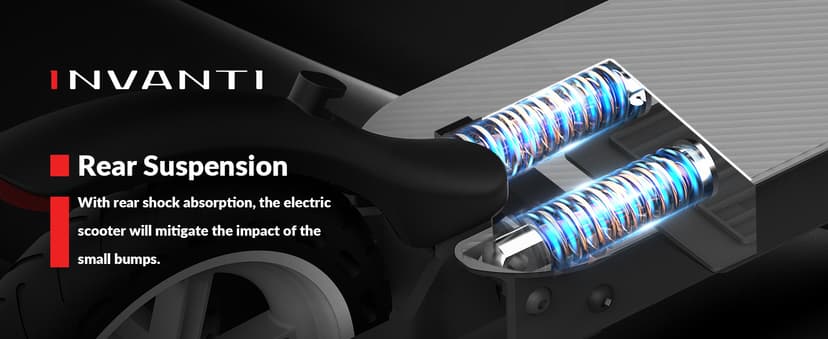 E30 Electric Scooter with Smart APP, 19.9 Miles Range & 18 MPH, 350W Motor, 8.5" Solid Tires, Rear Suspension and Turn Signals, Foldable Electric Scooter for Adults and Teens