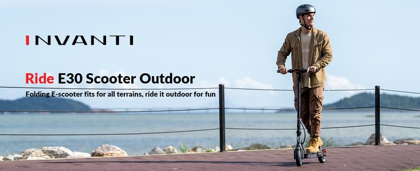 E30 Electric Scooter with Smart APP, 19.9 Miles Range & 18 MPH, 350W Motor, 8.5" Solid Tires, Rear Suspension and Turn Signals, Foldable Electric Scooter for Adults and Teens