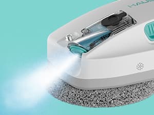 HAUSHOF Robot Window Cleaner with 3800Pa Suction, Auto Water Spray, AI Path Planning & Edge Detection, Remote Control for High-Rise Window, Glass Door