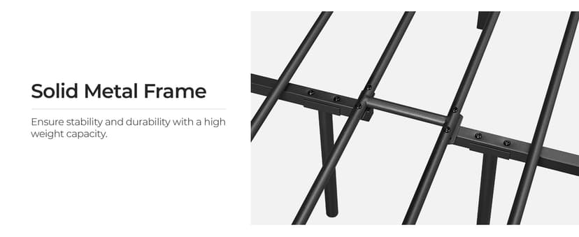 Yaheetech Classic Metal Platform Bed Frame Mattress Foundation with Victorian Style Iron-Art Headboard/Footboard/Under Bed Storage/No Box Spring Needed/Queen Size Black