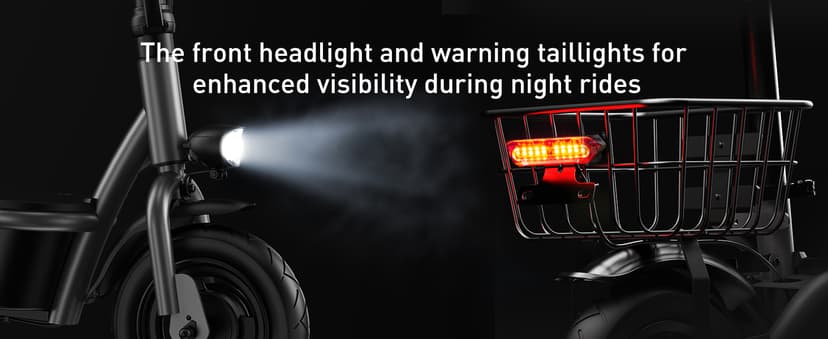 iScooter Electric Scooter with Seat, 37/21 Miles Long Range & 28/19/15.6 MPH Top Speed, 14"/12"/10" Pneumatic Tire, Height Adjustable Seat & Handlebar, Dual Suspensions Commuting Scooter with Basket