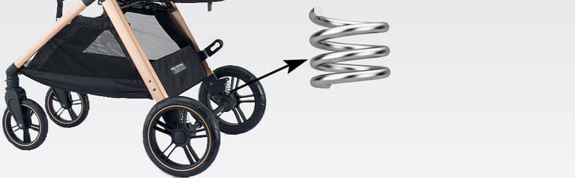 2 in 1 Baby Stroller, Convertible Bassinet Pushchair for Infants and Newborns 0-36 Months