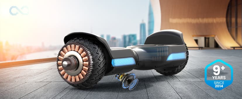 Gyroor Hoverboard New G13 All Terrain Hoverboard with LED Lights & 500W Motor, Self Balancing Off Road Hoverboards with Bluetooth for Kids ages 6-12 and Adults