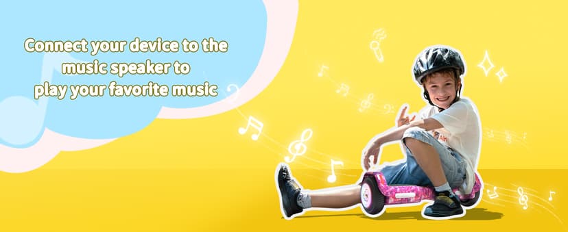 6.5" Bluetooth Scooter, LED Lights & APP & Music Speaker, Long Battery Life, Gifts for Kids & Adults & Girls & Boys, for All Ages