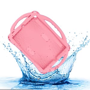 TopEsct Kids Case for iPad 10.2 inch - Shockproof Silicone Cover with Tempered Glass Screen Protector and Strap - Compatible with iPad 9th/8th/7th Gen (2021)" (Pink)