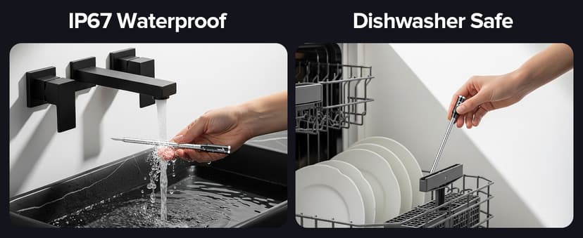 Smart Wireless Meat Thermometer with Dual Probes, Bluetooth & WiFi Combo, High Precision & Fast Response for BBQ, Grill, Smoker, Oven, Air Fryer