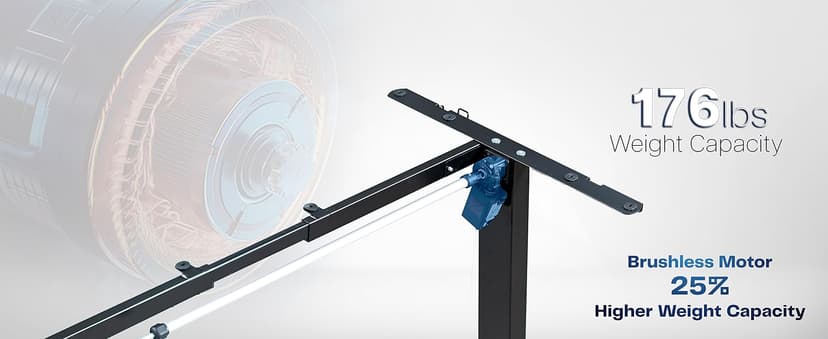 VIVO Electric 60 x 24 in Standing Desk, Memory Height Adjustment, 1B Series, One-Piece Black Top, Black Frame, DESK-KIT-1B6B