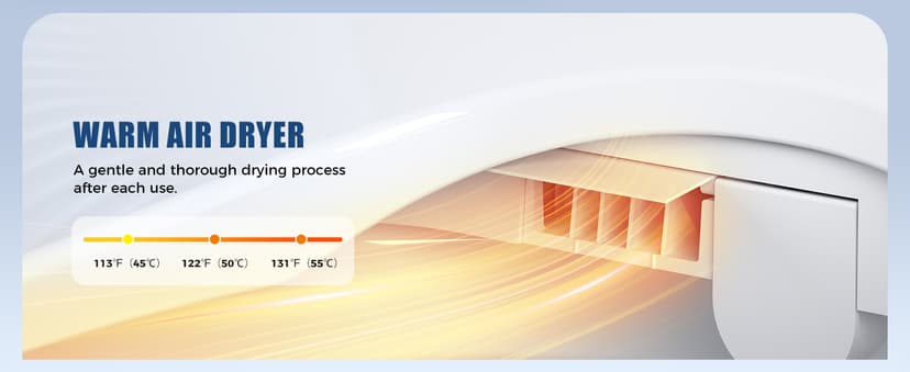 Bidet Toilet Seat, Electric Heated Toilet Seat Elongated with Instant Warm Water & Dryer, Rear and Feminine Washing, Self-Clean Nozzle, Slow Close Lid, Wireless Remote,Night Light