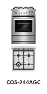 COSMO F965 36 in. Stellar Collection 3.8 cu. ft. Dual Fuel Range, 5 Sealed Burners, 8 Function Convection Oven in Stainless Steel