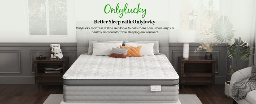Onlylucky Firm King Size Mattress - 14 Inch Gel Memory Foam Mattress with Individual Pocket Spring for Pressure Relief & Motion Isolation, Premier Comfort Night Sleep, Enhanced Support Hybrid King Bed
