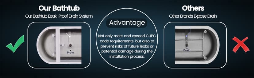 59" Acrylic Freestanding Bathtub, Free Standing Soaking Tub, Freestanding Tub with Overflow and Matte Silver Drain, Modern Bathtub for Bathroom, Hotel, Easy to Install, CUPC Certified, Black, Sky