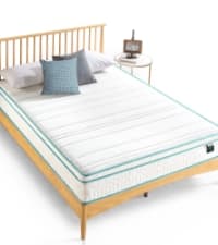 Zinus 12 Inch Comfort Support Cooling Gel Hybrid Mattress, Queen, Euro Top Innerspring Mattress, Motion Isolating Pocket Springs, Mattress in A Box