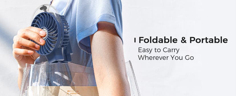 COMLIFE Portable Handheld Misting Fan, 3000mAh Rechargeable Battery Operated, 180° Foldable, Mini Personal Fan with Water Sprayer for Travel, Makeup, Home, Office, Camping, Outdoors