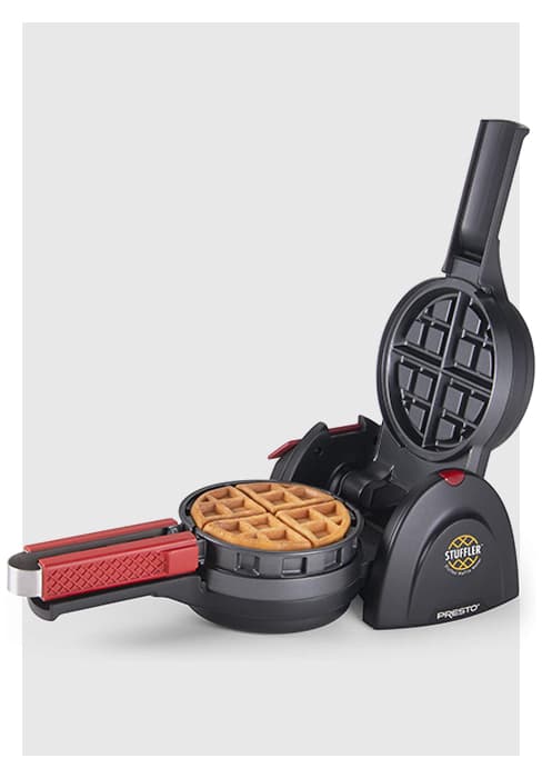 Presto Ceramic Flipside Belgian Waffle Maker, 7 inches (Pack of 1), BlackGray