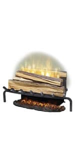 Dimplex Revillusion Electric Fireplace Log Insert - 20 Inch Faux Wooden Logs, Plug in Electric Heater; Remote Control Included - Supplemental Zone Heat | Model #RLG20