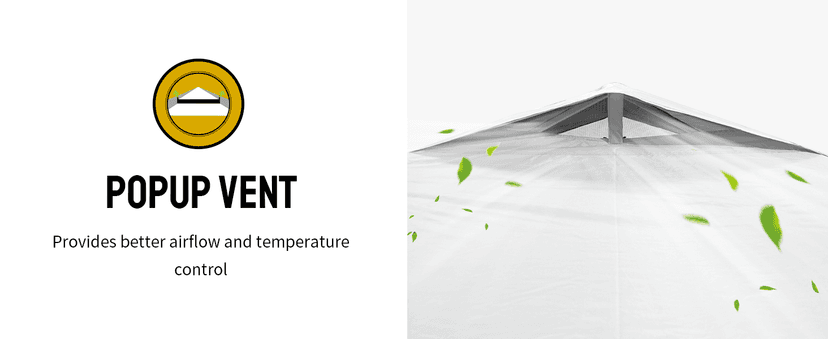 CROWN SHADES Canopy Tent, 10 x 10 Foot Portable Pop Up Outdoor Shelter with Pocket Sidewall, Push Center Lock, UV Protection, and Carry Bag, Navy Blue