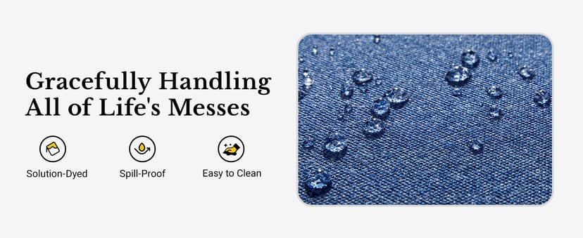 HILLGA Luxury Patio Furniture Set with 6-inch Thick Cushion, Outdoor Couch and High Back Swivel Rocker Patio Chairs, 7PCS Wicker Conversation Set for Deck Yard and Poolside, Blue (V2)