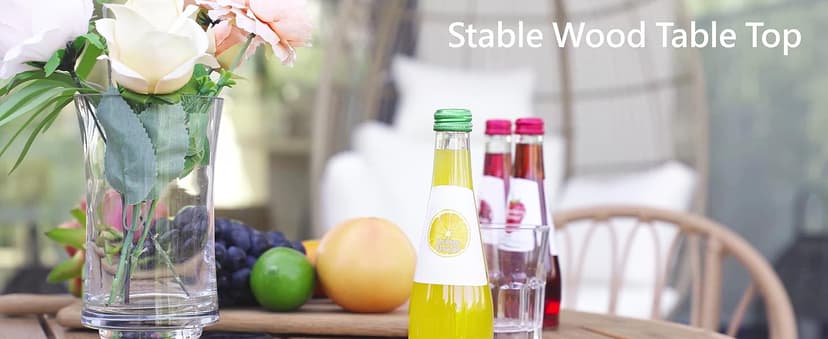 YITAHOME 5 Pieces Outdoor Patio Dining Table Chair Set,Wicker Patio Dining Set,Outdoor Rattan Dining Table Set for Patio, Backyard, Balcony, Garden (with Umbrella Hole)