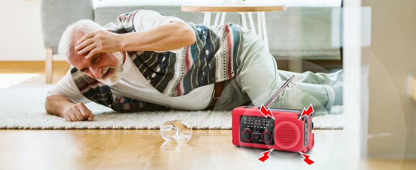 Emergency Weather Radio, 4000mAh NOAA Weather Alert Radio Solar Charging, Hand Crank & USB Charged, AM/FM with LED Flashlight, Reading Lamp, SOS Alarm, Headphone Jack for Outdoor Indoor