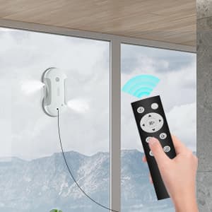 Window Cleaning Robot, 5800Pa Intelligent Window Cleaner Robot with 80ml Dual Water Spray, with Path Planning and Edge Detection for Interior/Exterior Highrise Windows