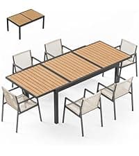 ZANDOR Outdoor Aluminum Patio Furniture - 1 Pcs 3-Seat, All-Weather Metal Modern Outside Sofa with Washable Thick Cushion for Garden/Backyard/Porch, Grey