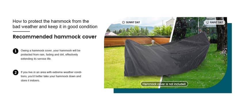 ANOW Double Hammock with Stand Included, Rope Hammock with Detachable Pillow and Pad for Outdoors Indoors, 450 LBS Weight Capacity, Blue
