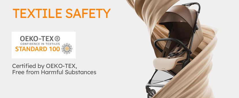 Lightweight Baby Strollers for Airplane, Ultra-Compact Travel Stroller, Light & Strong Portable Toddler Stroller with Carbon Fiber Frame and UPF 50+ Waterproof Fabric, Only 9.9 lbs, Brown