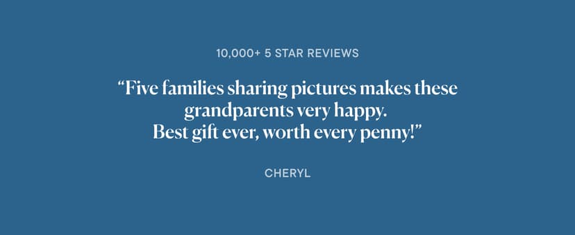 AURA Walden 15" WiFi Digital Picture Frame | Wirecutter's Best Digital Frame for Gifting | Send Photos from Your Phone | Quick, Easy Setup in Aura App | Free Unlimited Storage | Ink with White Mat