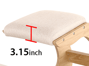 Predawn Ergonomic Kneeling Chair, Rocking Chair Stool, Knee Chair, Posture Chair for Home Office Meditation Wooden & Linen Cushion-Office Desk Chair for Back Neck Pain Relief & Improving (White Oak)