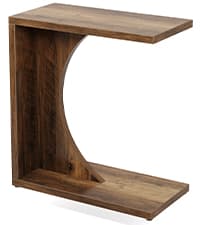Tribesigns Rustic Wood End Table, 2 Tiered Square Side Table with Storage Shelf, Industrial Sofa Side Table for Living Room, Entrance (Rustic Brown) (1)