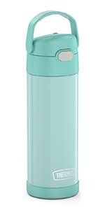 THERMOS FUNTAINER 16 Ounce Stainless Steel Vacuum Insulated Bottle with Wide Spout Lid, Navy