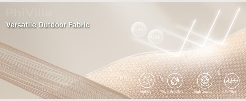 PHI VILLA 15ft Large Patio Umbrellas with Base Included, Outdoor Double-Sided Rectangle Market Umbrella with Stand, Outside Umbrellas for Poolside Lawn Backyard, Beige