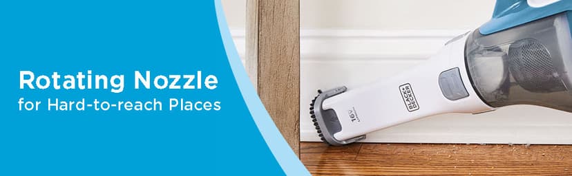 BLACK+DECKER dustbuster AdvancedClean Cordless Handheld Vacuum, Compact Home and Car Vacuum with Crevice Tool (CHV1410L)