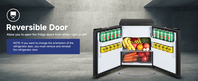 BODEGACOOLER 12 Volt Refrigerator, RV Refrigerator APP Control, 65L(2.3cu.ft.) RV Fridge Freezer, Car Refrigerator with Lock, (4℉-46℉) Travel Compressor Cooler 12/24V DC for Truck, RV, Camping