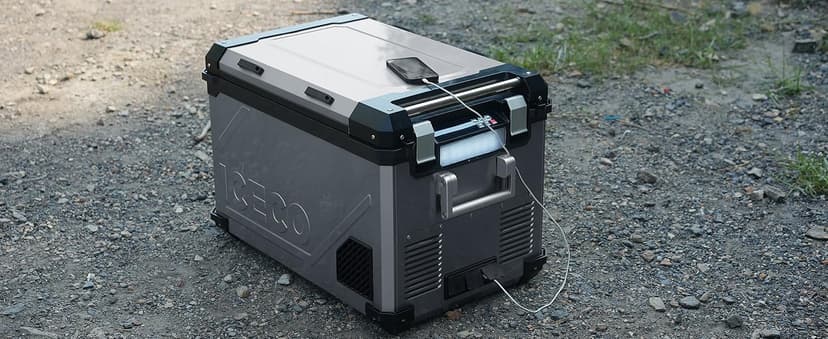 ICECO APL55 Dual Zone Portable Refrigerator Bluetooth Controlled, 55 Liter 12v refrigerator with SECOP Compressor, DC 12/24V, AC 110-240V, for Truck, Car and Home, -4℉~68℉(Silver)