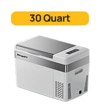 BougeRV 12 Volt Refrigerator 12V Car Fridge 30 Quart Portable Freezer Compressor Cooler -8℉~50℉ Compressor Freezer, 12/24V DC 110~240 Volt AC, for Truck RV SUV