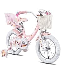 JOYSTAR Unicorn Kids Bike for Girls Ages 2-9 Years Old, 12 14 16 18 Inch Kids Bike with Training Wheels, Doll Seat, Streamers and Basket, Toddler Girls Bike, Multiple Colors