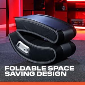 X Rocker V Rocker SE Black Foam Floor Video Gaming Chair for Adult, Teen, and Kid Gamers -2.1 High Tech Audio and Wireless Capacity - Foldable and Ergonomic Back Support (5130301)