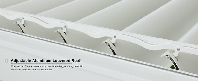 MASTERCANOPY 12’ X 16’ Louvered Pergola Outdoor Aluminum Patio Pergola with Adjustable Roof for Deck Backyard Garden (Black)