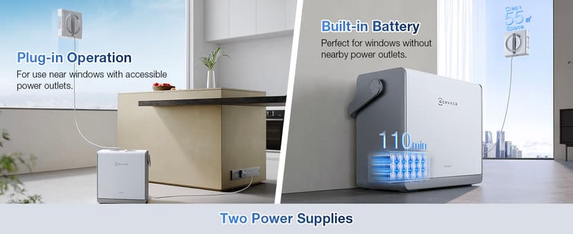 ECOVACS WINBOT W2 PRO Omni Portable Window Cleaning Robot with Multi-Functional Station, Charging While Working, Intelligent Cleaning with Triple Nozzle Water Sprayer, 12-Level Protection