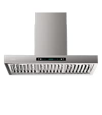 IKTCH 36-Inch Wall Mount Range Hood, 900 CFM Ducted Vent Hood with 4-Speed Fan, Gesture Sensing & Touch Control, Stainless Steel Kitchen Chimney Vent with Adjustable LED Lights