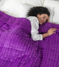 Cottonblue Weighted Blanket 15lbs, Sherpa Faux Fur Reversible Luxury Snugly Long Fur Warm Heavy Blanket 60x80 inches, Warm Plush Sherpa Weighted Blanket Queen Size for Couch Sofa Bed, Teal Green