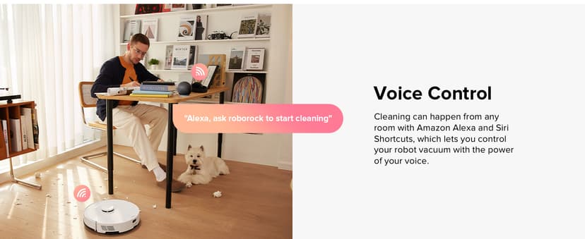 roborock S7 Max Ultra Robot Vacuum and Mop Combo, Auto Mop Drying and Washing, Self-Emptying and Refilling, 5500Pa Suction, Reactive Tech Obstacle Avoidance, White (RockDock Ultra Series)