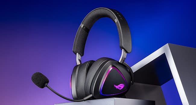 ASUS ROG Delta II Wireless Gaming Headset (BT, ROG SpeedNova 2.4GHz, 3.5mm, 50mm Titanium-Plated Drivers, 10mm Super-Wideband Mic, 110HR Battery, DualFlow Audio, for PC, Switch, PS5, Xbox)- Black