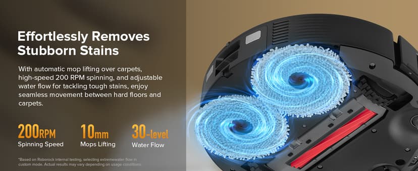 roborock QV 35S Robot Vacuum and Mop, All-in-one Vacuum Cleaner, 10,000Pa Powerful Suction, Self Emptying & Refilling, Self Mop Washing & Air Drying, Anti-Tangle Brushes for Home, Pet Hairs, Black