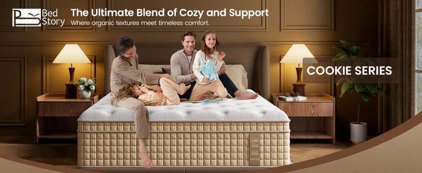 BedStory King Mattress 14 Inch Hybrid Plush Mattresses Gel Memory Foam & Pocket Spring Bed for Back Pain Relief, Fiberglass-Free, CertiPUR-US