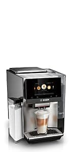 Bosch 800 Series Fully Automatic Espresso Machine – 36 Drinks with Coffee World, Cold Brew, Double Cup, Integrated Milk Container, Smart Features, in Stainless Steel