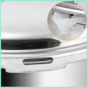 16 Quart Pressure Cooker, 10 Psi Induction Compatible Pressure Canner w/Stainless Steel Honeycomb Base, Heavy Gauge Aluminum, Quality Steamer Rack Included